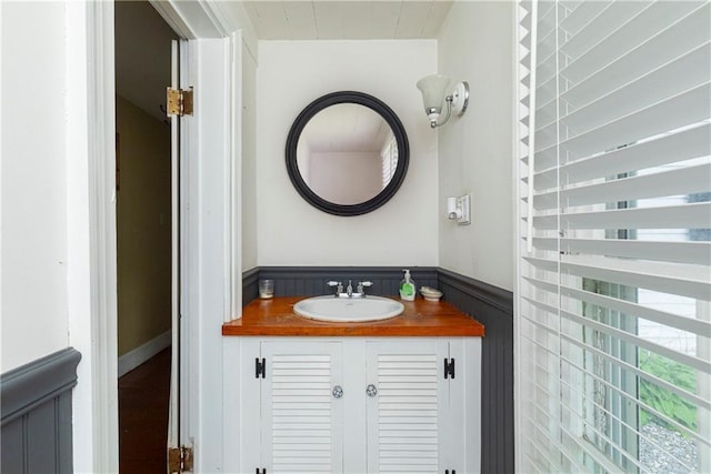 2-4 Hunns Lake Rd, Stanfordville, NY 12581 - bathroom with vanity and wainscoting