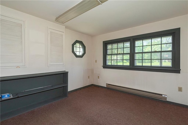 2-4 Hunns Lake Rd, Stanfordville, NY 12581 - spare room with a baseboard radiator and dark carpet