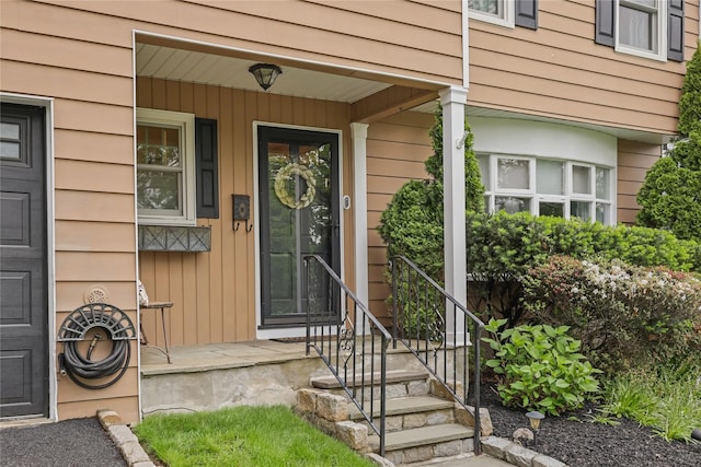 243 Albemarle Rd, White Plains, NY 10605 - view of exterior entry featuring covered porch