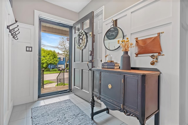 243 Albemarle Rd, White Plains, NY 10605 - foyer entrance featuring light tile patterned floors