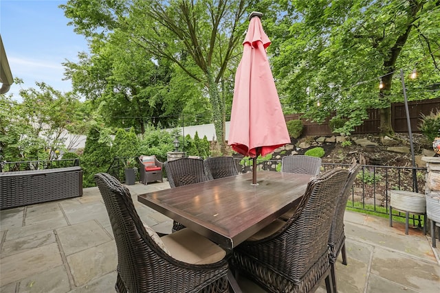 243 Albemarle Rd, White Plains, NY 10605 - fenced backyard with a patio area and outdoor dining area