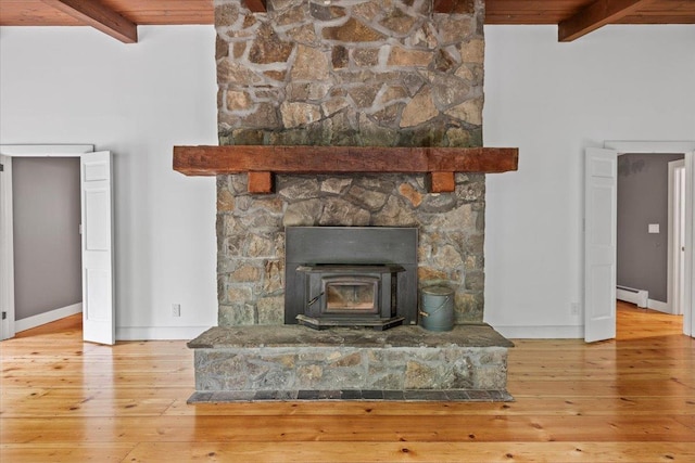 100 Schnackenberg Rd, Call Listing Agent, NY 12075 - detailed view of baseboard heating, wood finished floors, and baseboards