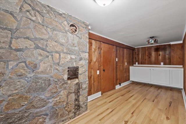 100 Schnackenberg Rd, Call Listing Agent, NY 12075 - bar with wood finished floors, ornamental molding, wood walls, and baseboards