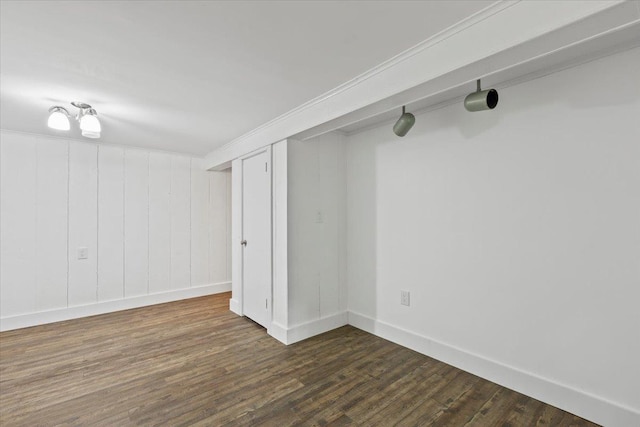 100 Schnackenberg Rd, Call Listing Agent, NY 12075 - finished basement featuring dark wood-style flooring and baseboards