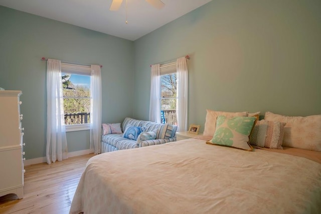 31 Gull Walk, Dunewood, NY 11706 - bedroom with light wood-style flooring, baseboards, and a ceiling fan