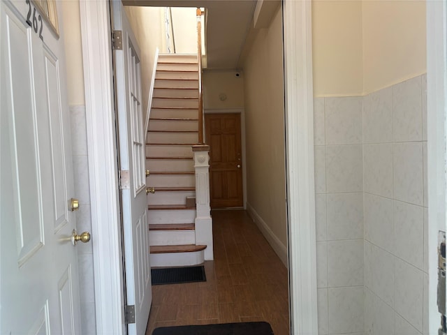 262 Grant Ave, Brooklyn, NY 11208 - staircase with wood finished floors