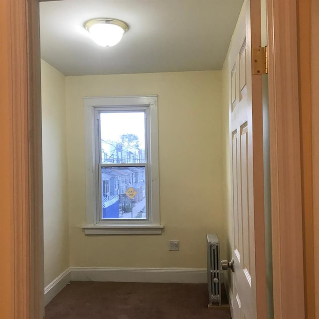 154-02 119th Ave, Jamaica, NY 11434 - empty room with radiator heating unit, carpet, and baseboards