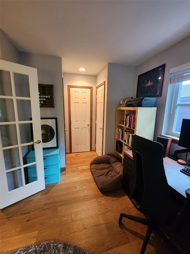 182 Ledge Rd, Kingston, NY 12401 - office area with wood finished floors and recessed lighting