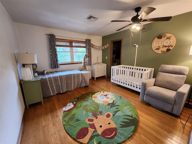 182 Ledge Rd, Kingston, NY 12401 - bedroom featuring wood finished floors and ceiling fan
