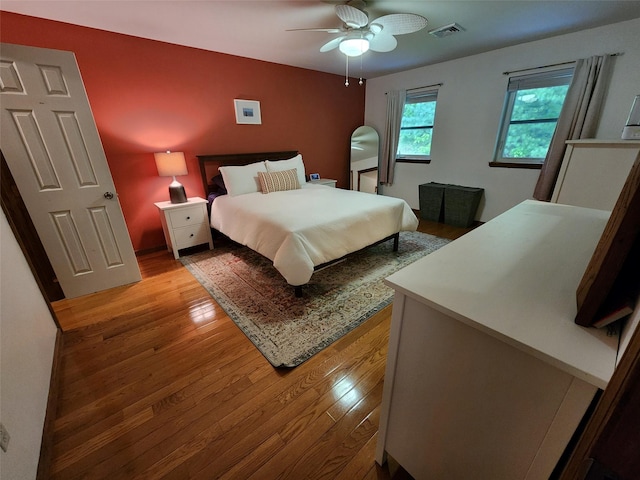 182 Ledge Rd, Kingston, NY 12401 - bedroom with light wood-type flooring and a ceiling fan