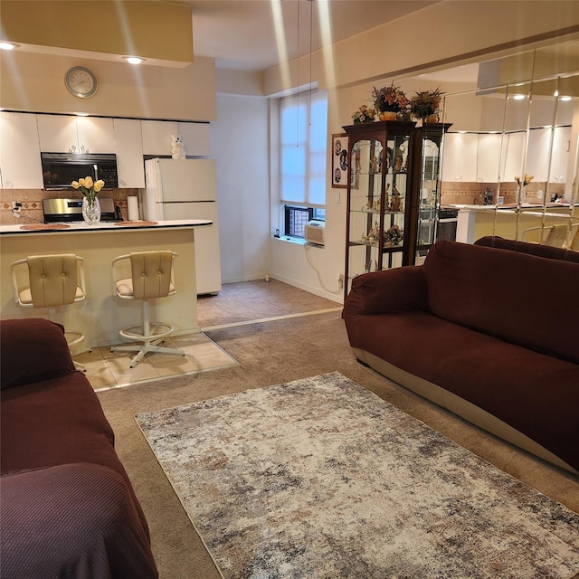 160-15 Powells Cove Blvd Unit D203, Beechhurst, NY 11357 - living room featuring light carpet