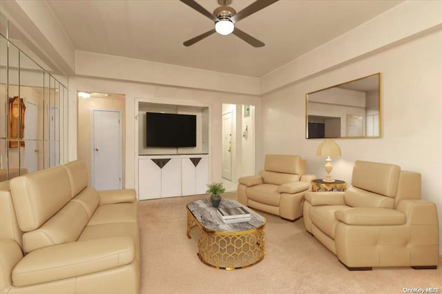 160-15 Powells Cove Blvd Unit D203, Beechhurst, NY 11357 - living area featuring carpet floors and a ceiling fan