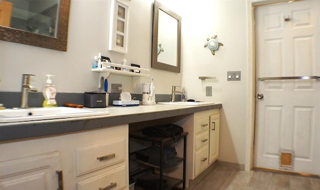 26 Saunders Ln, Wawarsing, NY 12489 - bathroom with wood finished floors and vanity