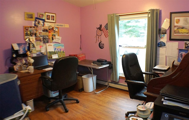 26 Saunders Ln, Wawarsing, NY 12489 - office space with baseboard heating and light wood-style flooring