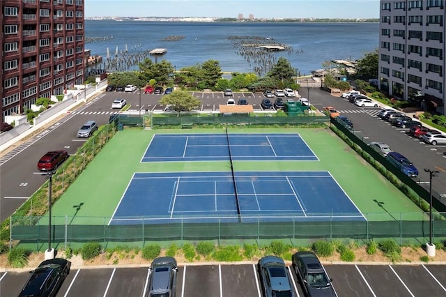 90 Bay Street Lndg Unit 6L, Staten Island, NY 10301 - view of tennis court featuring a water view