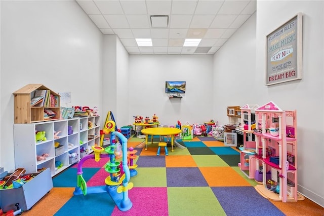 90 Bay Street Lndg Unit 6L, Staten Island, NY 10301 - rec room with a drop ceiling