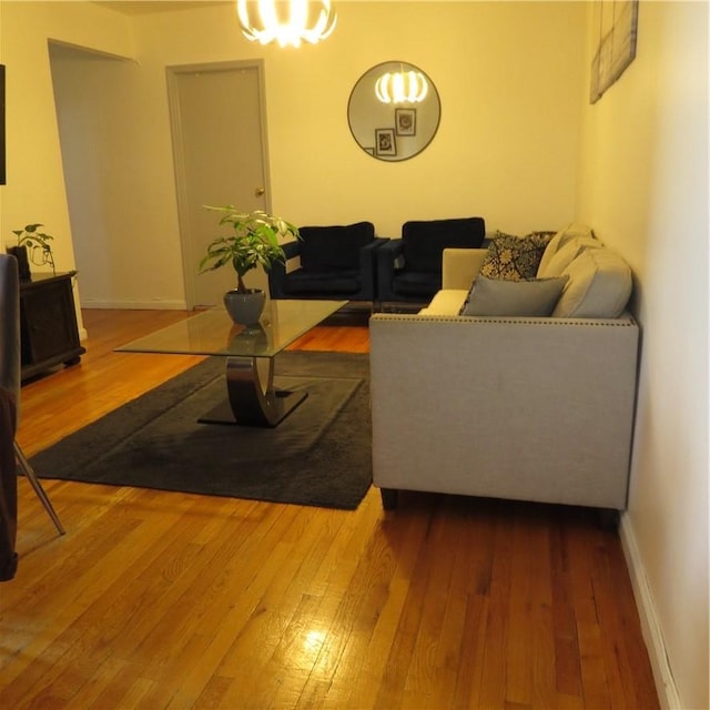 29 Abeel St Unit 6K, Yonkers, NY 10705 - living room with wood-type flooring and baseboards