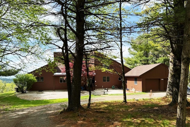 25 Ridge Rd, East Chatham, NY 12060 - rear view of property with an outdoor structure and a garage