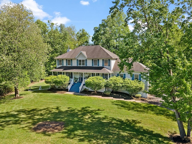 30 Airport Rd, Warwick, NY 10990 - colonial inspired home with a porch and a front lawn