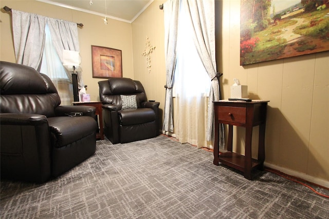 73-20 52nd Rd, Maspeth, NY 11378 - sitting room with ornamental molding and carpet