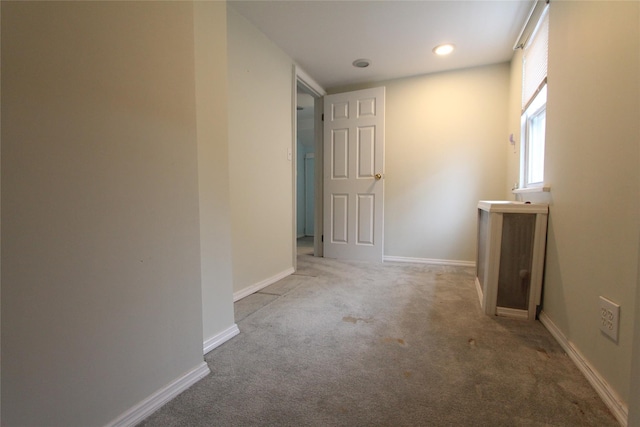 73-20 52nd Rd, Maspeth, NY 11378 - corridor with carpet flooring, baseboards, and recessed lighting