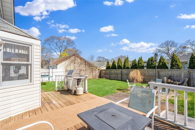 244 Laverne Ave, Holbrook, NY 11741 - wooden deck with area for grilling