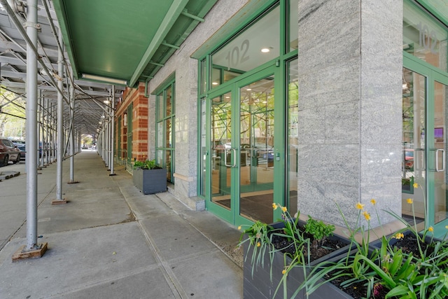 102 Bradhurst Ave Unit 906, New York Manhattan, NY 10039 - view of patio / terrace with french doors