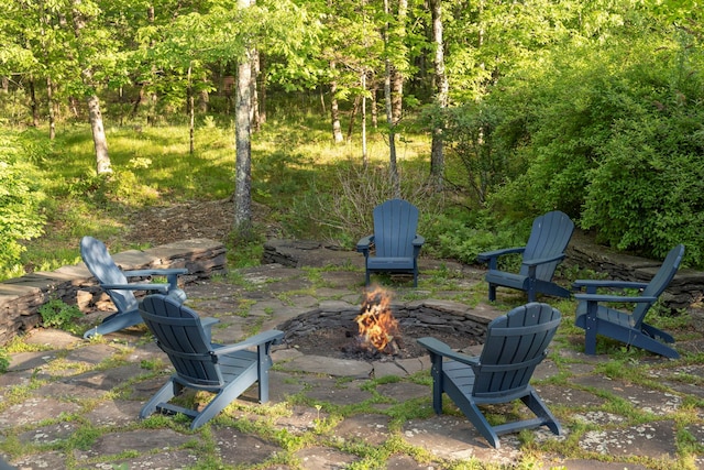 1401 State Route 28a, Hurley, NY 12491 - view of yard with an outdoor fire pit