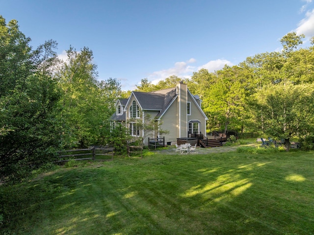 1401 State Route 28a, Hurley, NY 12491 - rear view of house featuring a deck and a chimney