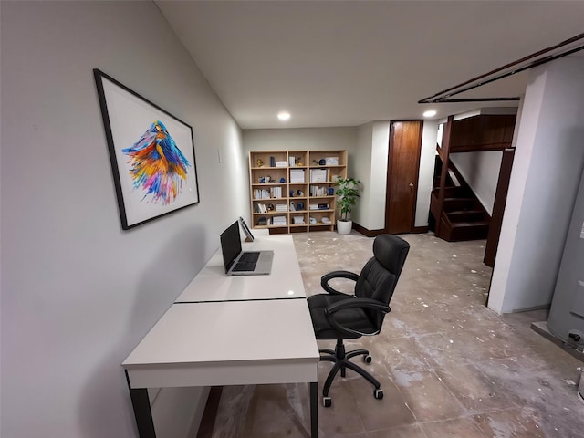19 Leaf Ave, Central Islip, NY 11722 - office featuring unfinished concrete flooring and recessed lighting