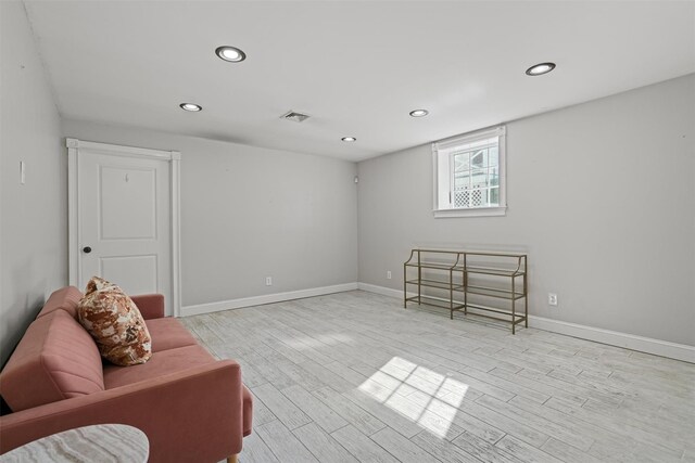 203 Highland Ave, Middletown, NY 10940 - living area featuring recessed lighting, baseboards, and wood finished floors