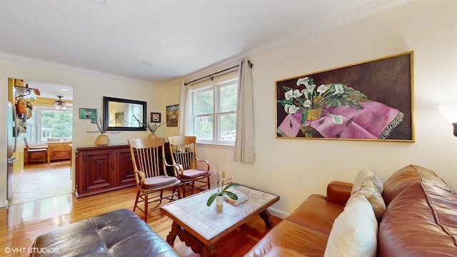50 Snowden Ave, Ossining, NY 10562 - living room featuring crown molding and light wood finished floors