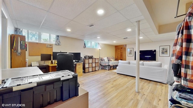 50 Snowden Ave, Ossining, NY 10562 - office with light wood-type flooring and a paneled ceiling
