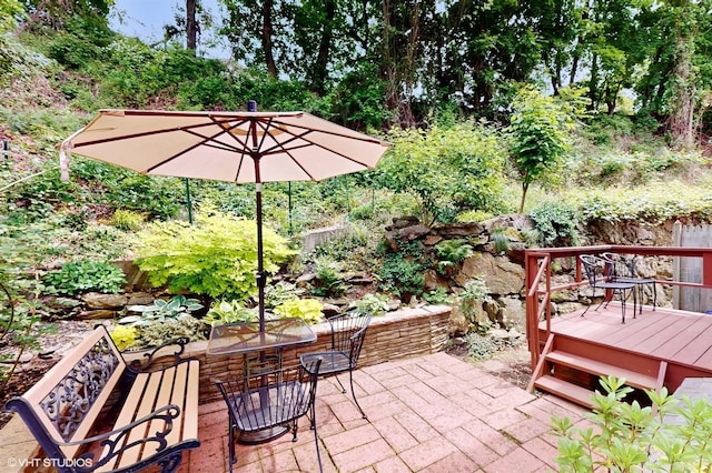50 Snowden Ave, Ossining, NY 10562 - view of patio / terrace featuring a deck and outdoor dining space