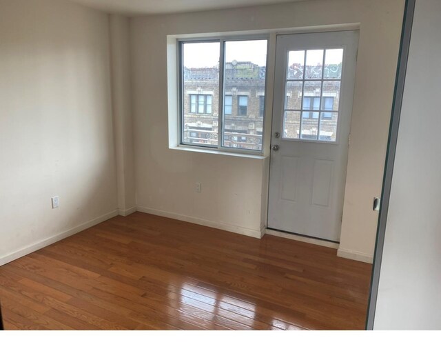 86 Canal St, New York Manhattan, NY 10002 - doorway featuring plenty of natural light, hardwood / wood-style floors, and baseboards