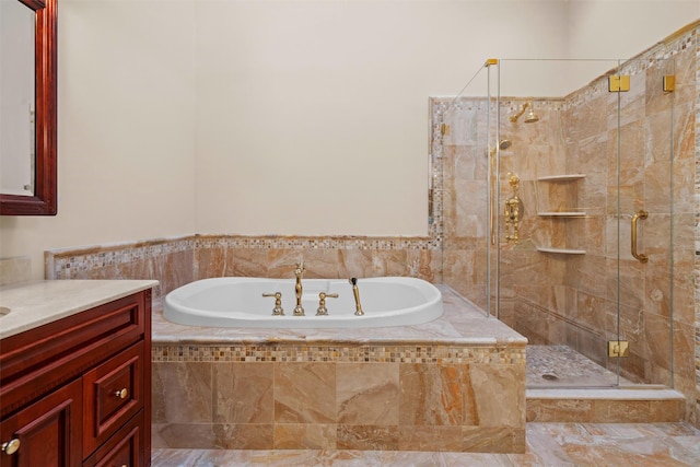 6 Chippewa Ct, Suffern, NY 10901 - bathroom with a garden tub, vanity, and a shower stall