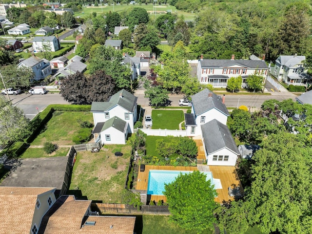 312 5th Ave, Greenport, NY 11944 - aerial view of residential area with a pool
