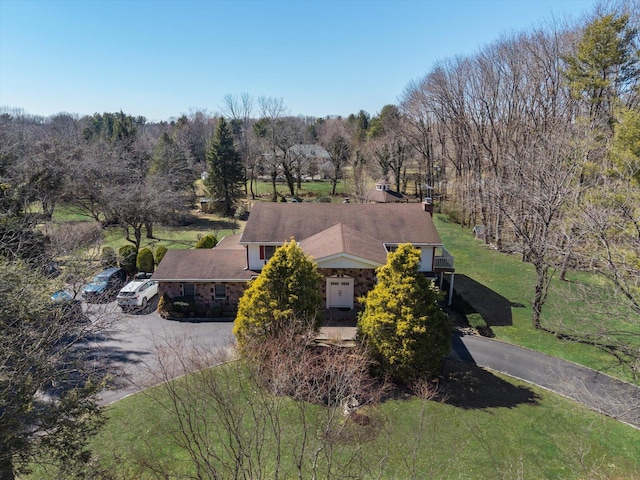 view from above of property