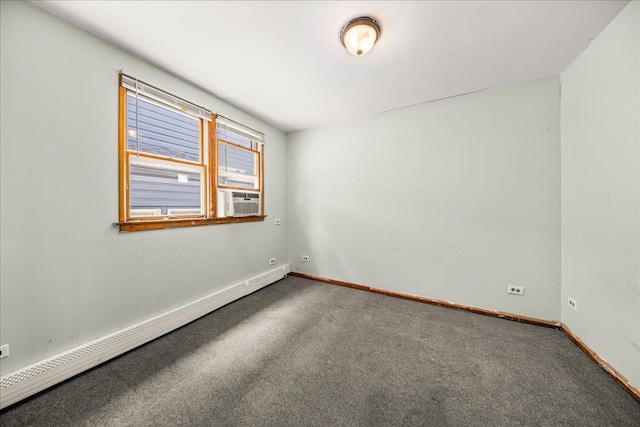 0 Cross Bay Blvd, Broad Channel, NY 11693 - carpeted spare room with baseboard heating, baseboards, and cooling unit