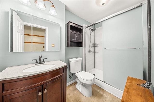 0 Cross Bay Blvd, Broad Channel, NY 11693 - full bath with toilet, a shower stall, vanity, and wood finished floors