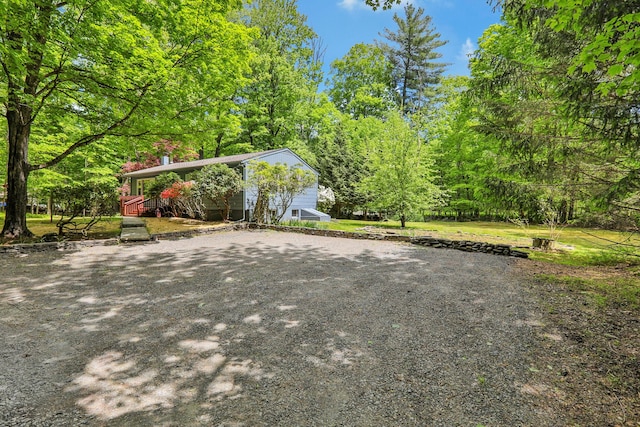 512 Watson Woods Rd, Woodstock, NY 12498 - view of patio / terrace featuring gravel driveway