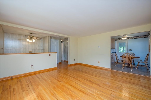 6 Regency Dr, Wappingers Falls, NY 12590 - unfurnished room with ceiling fan, light wood-style floors, and baseboards