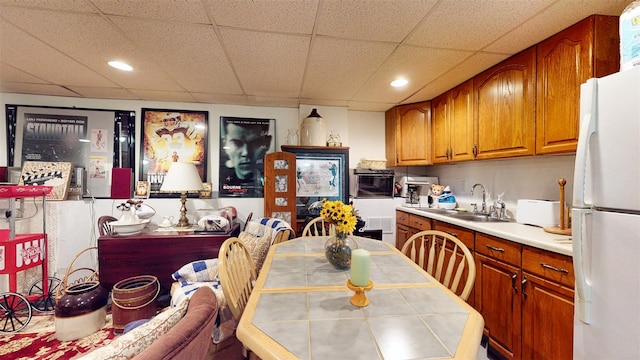 4 Christine Dr, Spring Valley, NY 10977 - dining space featuring a drop ceiling and recessed lighting