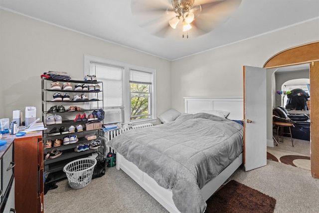 107 Underhill Ave, West Harrison, NY 10604 - bedroom featuring carpet flooring, ornamental molding, and ceiling fan