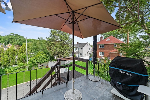 107 Underhill Ave, West Harrison, NY 10604 - view of patio with a grill and a residential view