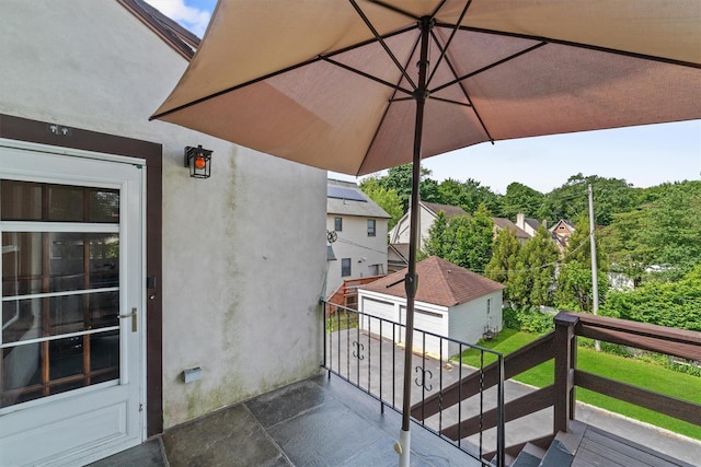 107 Underhill Ave, West Harrison, NY 10604 - wooden terrace with an outdoor structure