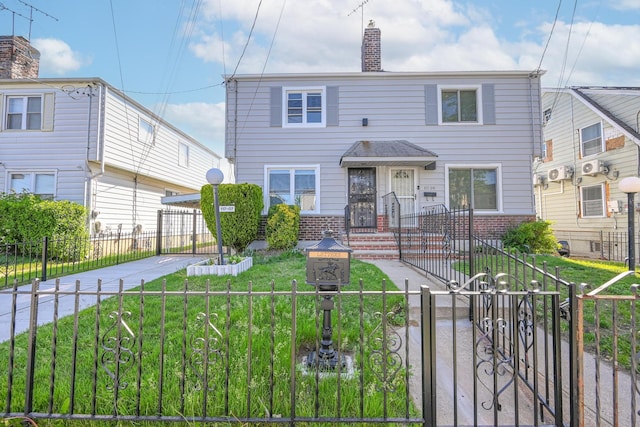 117-07 202nd St, Saint Albans, NY 11412 - townhome / multi-family property featuring brick siding and a chimney