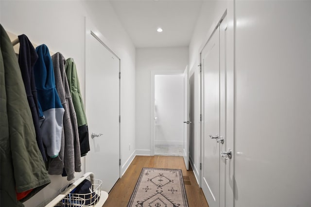5 Rose Ln, Rye Brook, NY 10573 - corridor with recessed lighting, wood finished floors, and baseboards