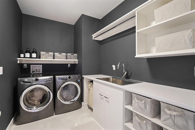 5 Rose Ln, Rye Brook, NY 10573 - laundry area featuring washer and dryer and light tile patterned floors