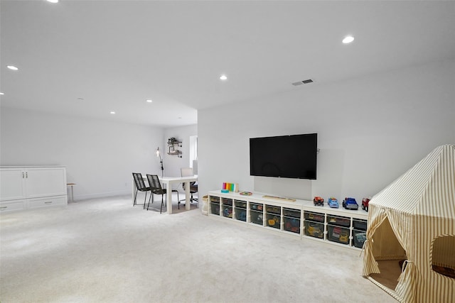 5 Rose Ln, Rye Brook, NY 10573 - living area with recessed lighting, carpet floors, and baseboards